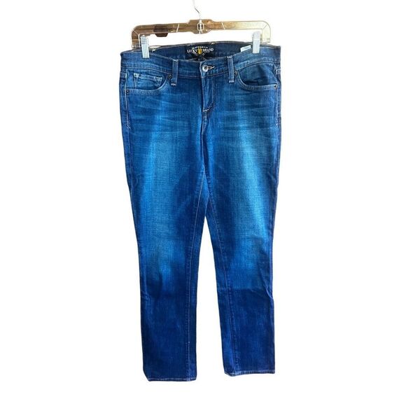 Lucky Brand Womans Charlie Straight Jeans Sz 8/32 Length - Picture 1 of 6